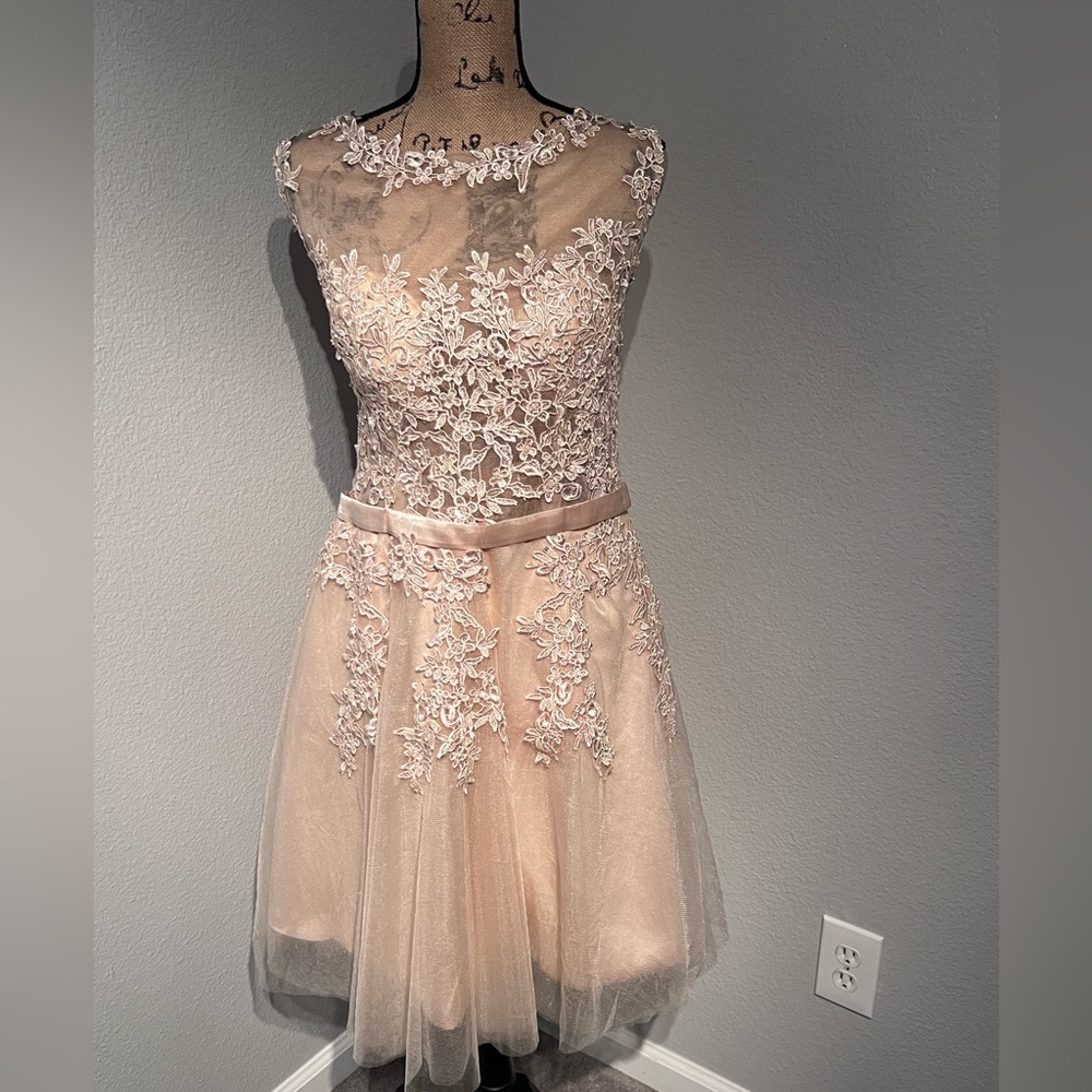 Cdress Women's Short Tulle Junior Prom Dress Lace